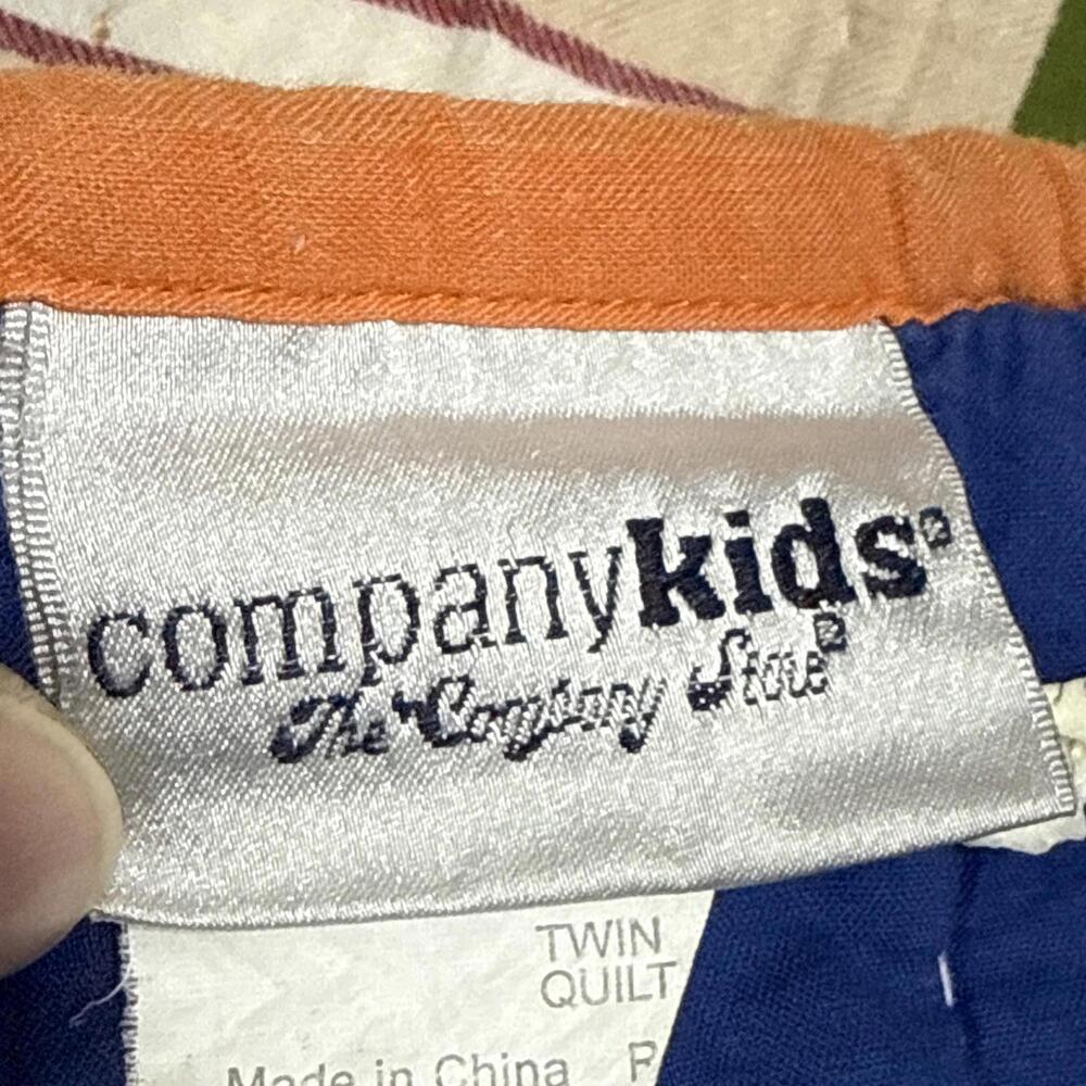 Vintage Company Kids Twin Size Quilt Trains Planes Dump Trucks Sail Boats Unique - Picture 3 of 10